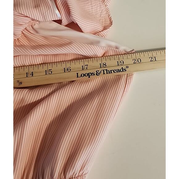 Vintage Simply Styled by Sears Women's 16 Striped belted maxi on or off shoulder - Picture 11 of 12